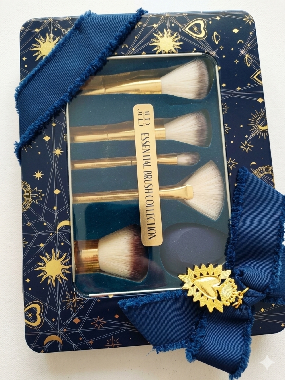 Essential Brush Collection - Navy & Gold Makeup Brush Set